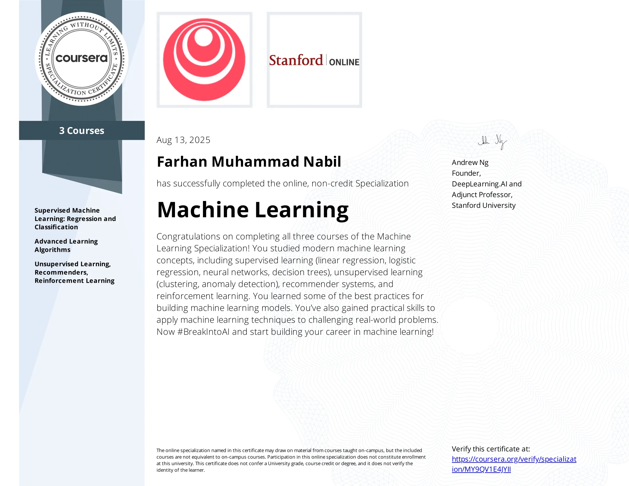 Machine Learning Specialization